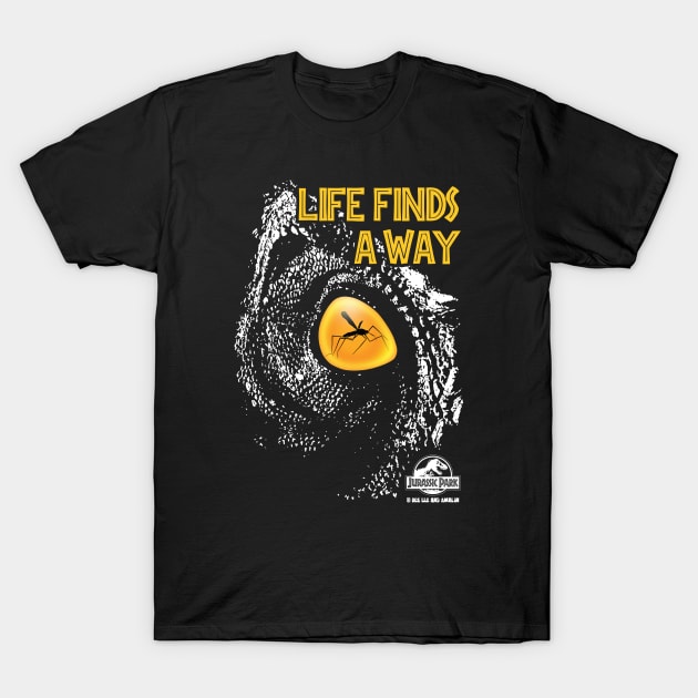 Jurassic Park Quote - Life Finds A Way T-Shirt by TMBTM